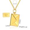 Necklace for Popular Love Letter Stainless Love You Envelope Azuki Gift for Lover [Rockyu] Women, Brand, Silver, Pendant, Steel, Hypoallergenic,