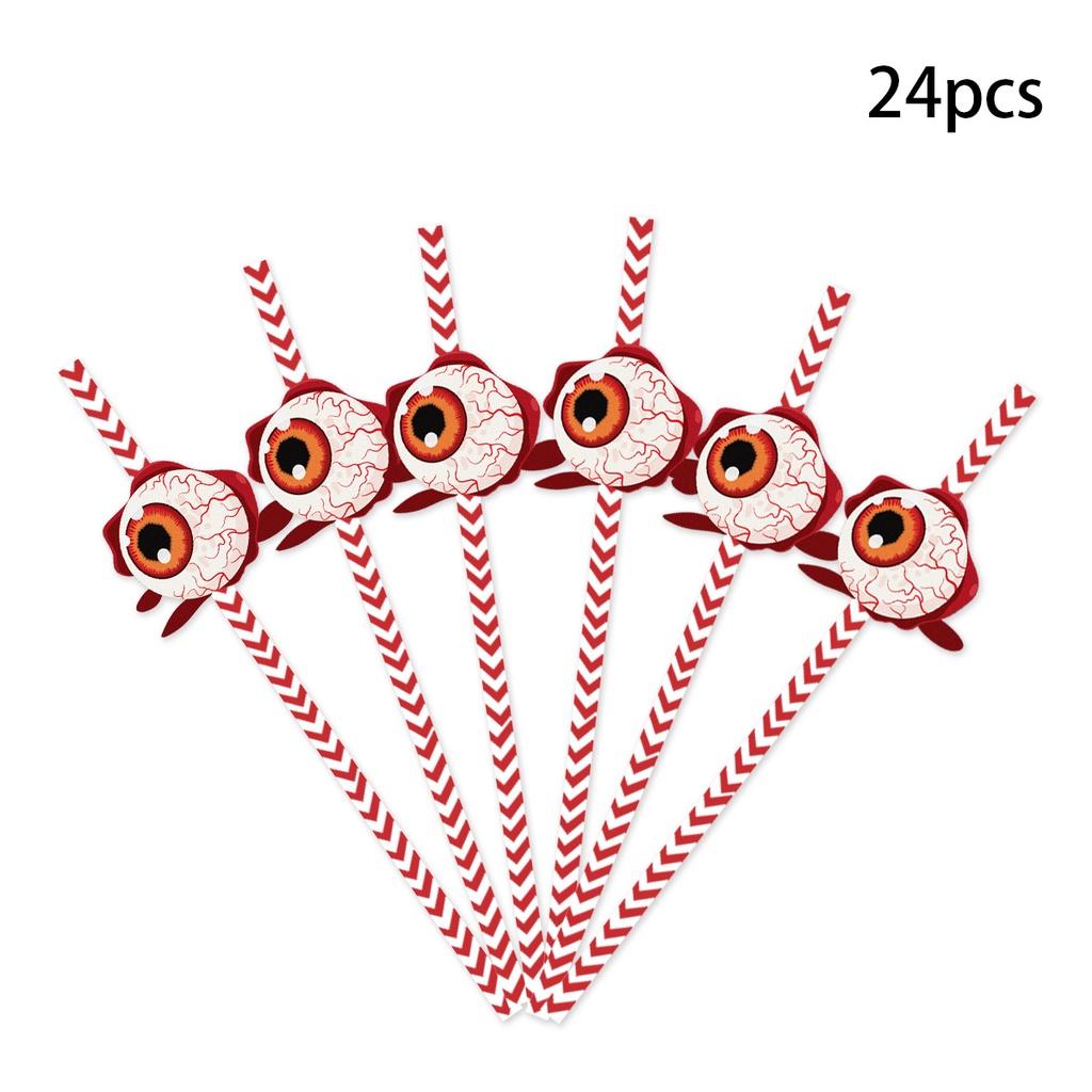 Eye-catching Halloween Pumpkin And Spider Straw Attachments