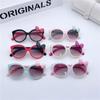 Solbriller Jenter Gutter Shiny Bowknot Solbriller Lovely Cat Barn Eyewear Fashion Gradient Eyeglasses UV400