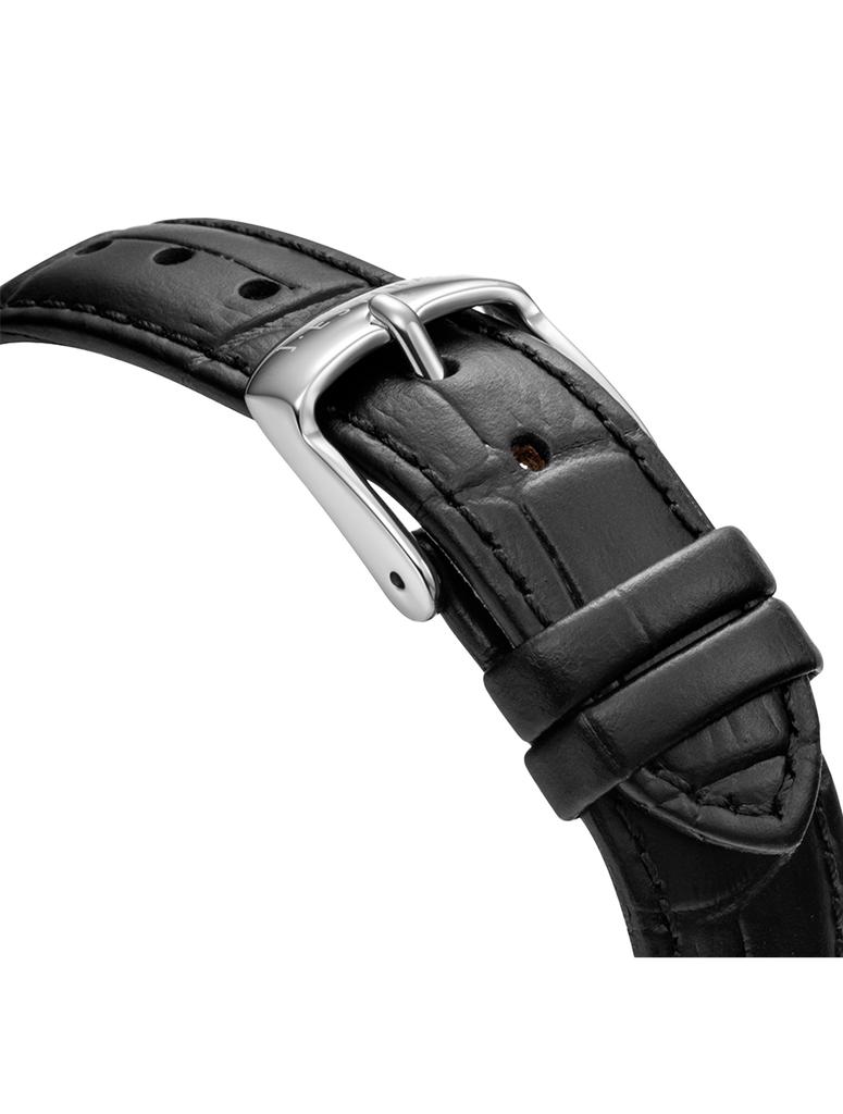 Jeieseutina Nuovo Tempo Rectangle Leather Watch (Jwt2Le5Bs502Whbk0)