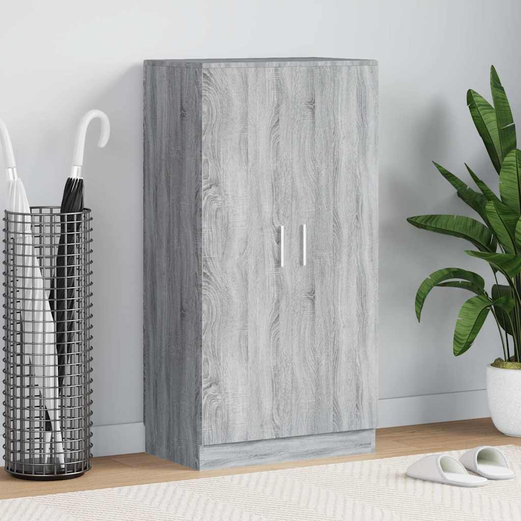Shoe Cabinet Gray Sonoma 55 x 35 x 108 cm Particleboard