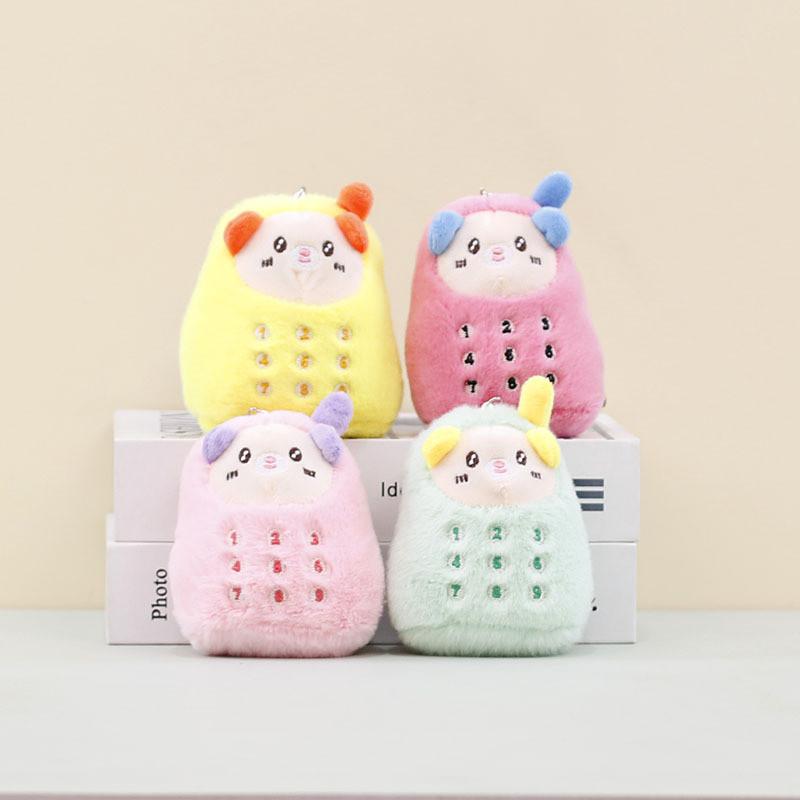 Adorable Llavero de Oso de Peluche Encanto Linda para Teléfono Móvil Accesorio de Muñeco de Peluche Suave