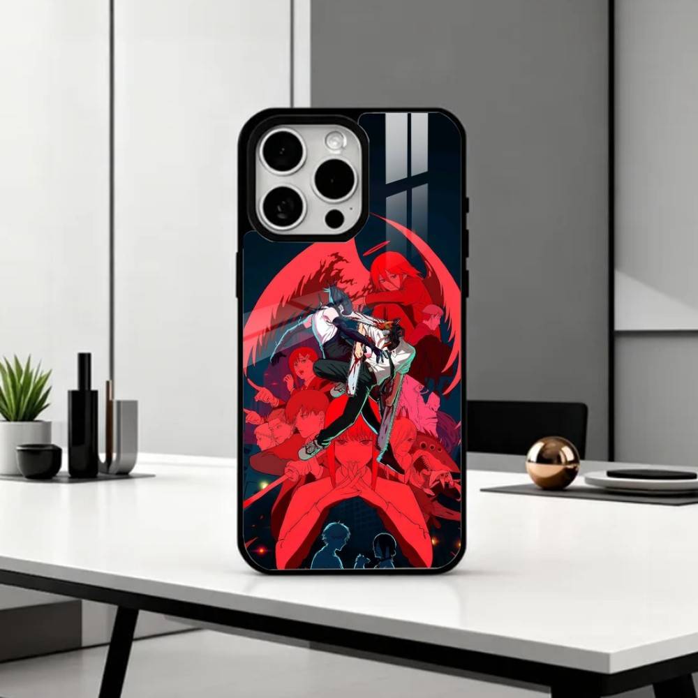 C-Chainsaw Man R-Reze A-Arc    Phone Case For iPhone17,16,15,14,13,12,11 Plus,Pro Max Magnetic For Magsafe Wireless Charging