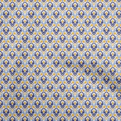 Cotton Flex Dark Blue Fabric Asian Block Print Tile Sewing Fabric By The Yard Printed Diy Clothing Sewing Supplies 40 Inch