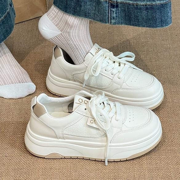 Sneakers Student height-increasing board shoes Platform sole lightweight little white shoes Women's spring and summer new versatile casual