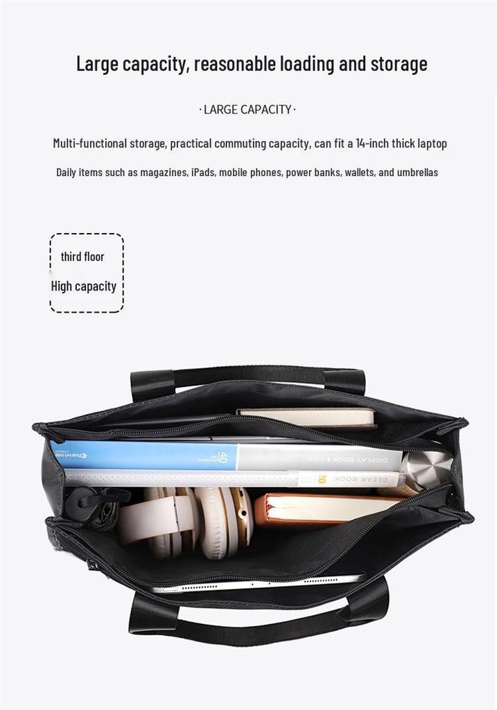 Unisex Business Briefcase - Large A4 Document & Textbook Handbag