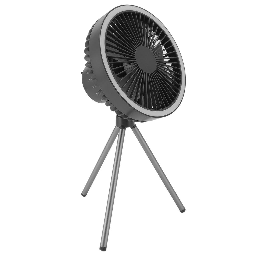 Tripod Fan 10000mAh 3 Gears Adjustable Timing Function Portable Desktop Fan with Light for Outdoor