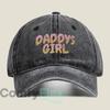 Daddys Girl Typography Washed Baseball Cap