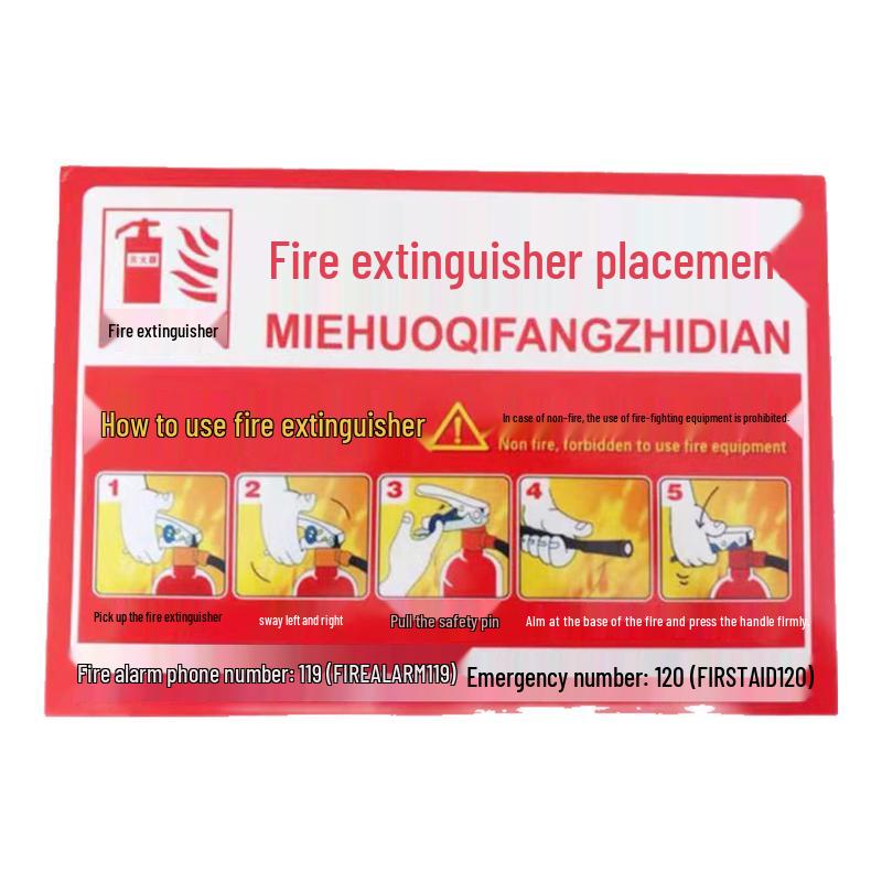 Miling Fire Extinguisher Usage Sign