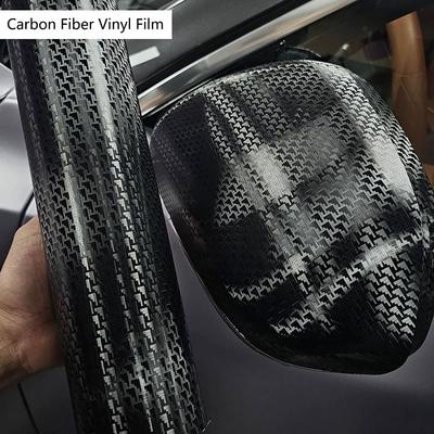 Βινυλική Μεμβράνη Carbon Fiber Υψηλής Γυαλάδας 3D Εφέ Wrap Φύλλο Αυτοκόλλητο για Αυτοκίνητο Μοτοσυκλέτα DIY