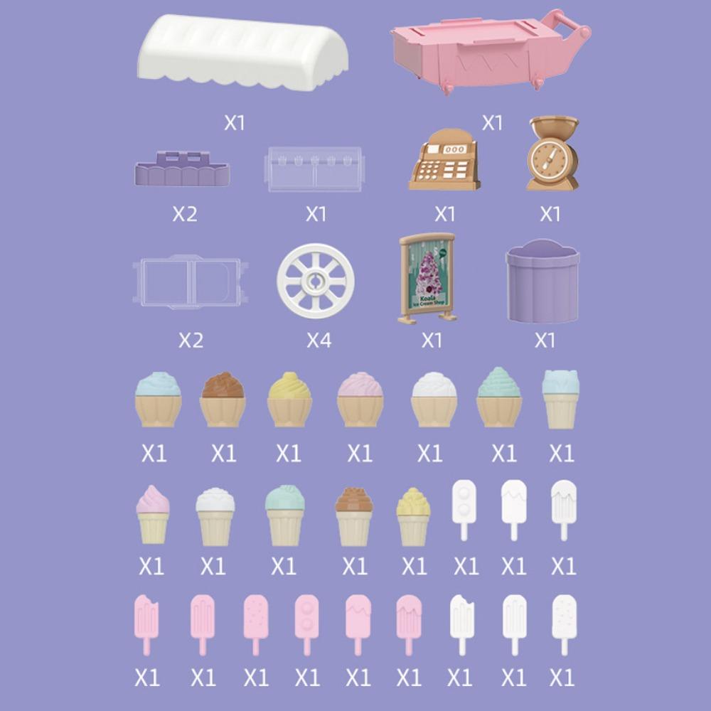 Colorful Ice Cream Truck Toy Luminous Children's Food Stand Truck Toy Mini Bread Truck  Children