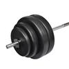 VidaXL Haltère Curl avec Poids Disques à Revêtement Plastique Gymnase Sport 90372