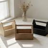 Scatola portaoggetti con manico, grande capacità, design aperto e portatile, texture legno, organizer durevole, per scrivania e souvenir