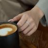 S925 Sterling Silver Women's Exquisite Pave Set Stackable Ring - Simple Oval/Square Design, Closed Style