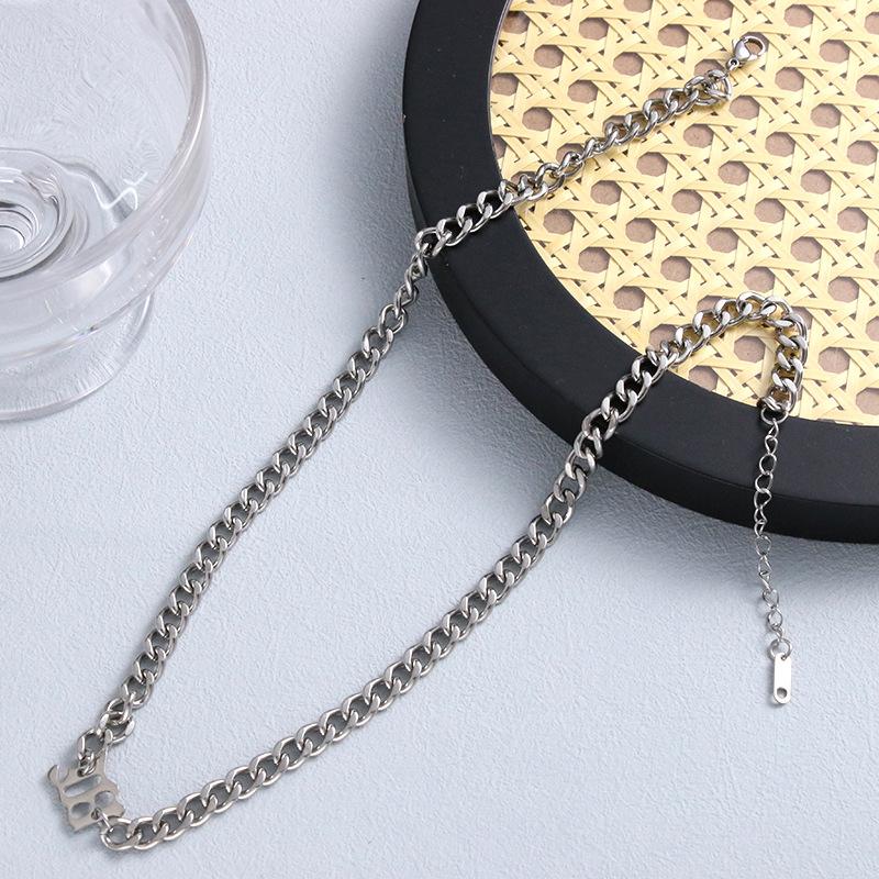 Hip-hop Cuban Chain Trendy Men's and Women's Chain Men's Accessories Jewelry Niche Thick Boys' Pendant Necklace