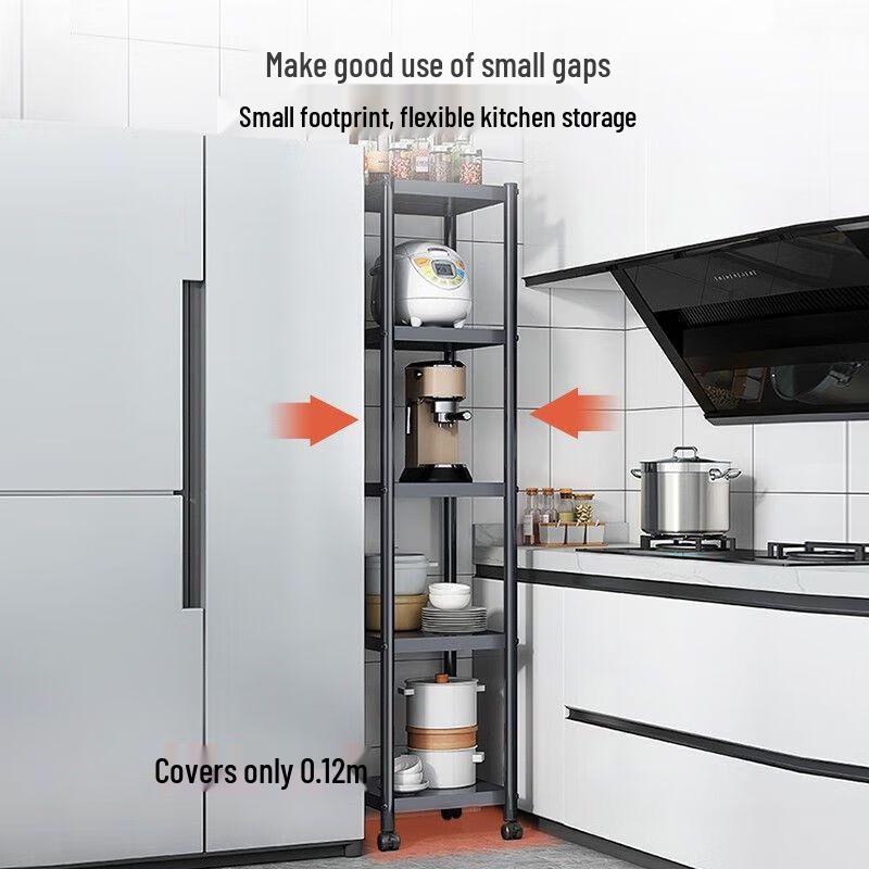 Verstellbares mehrschichtiges Küchenregal aus Kohlenstoffstahl