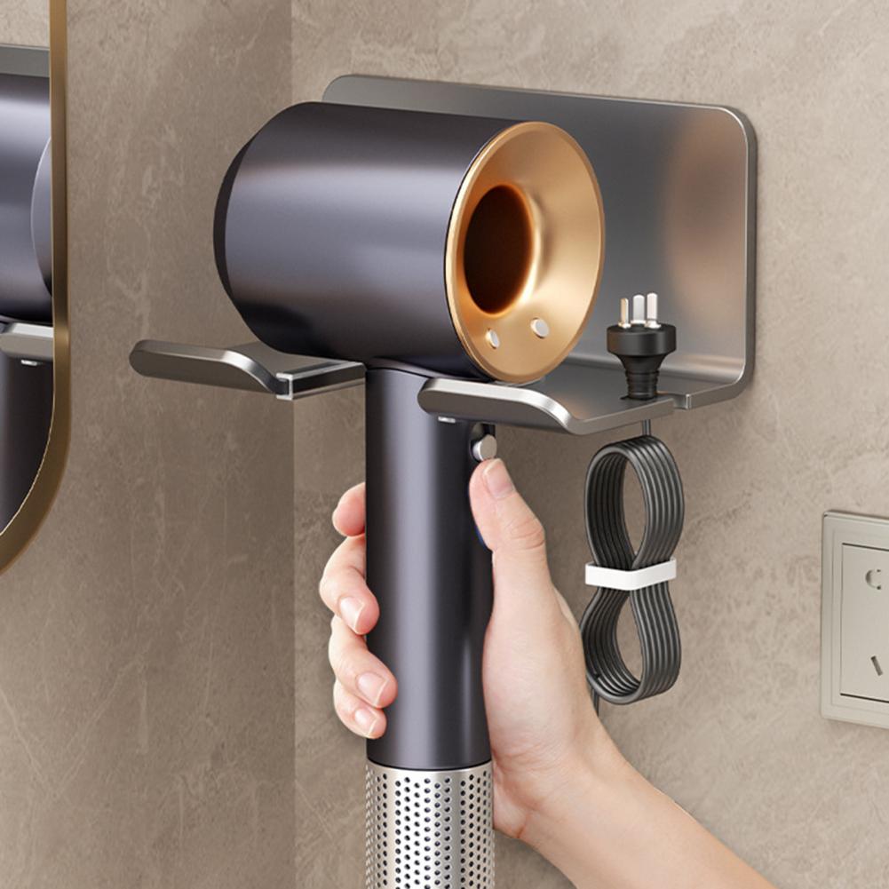 Waschraum-Organisationsregale Föhnhalter für Badezimmer Wandmontierter Föhn Glätteisenhalter mit Badezimmer für Ordentlich