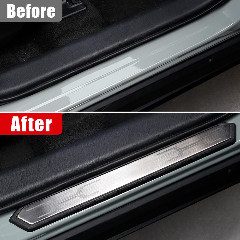 Car Threshold Door Sill Decoration Strip Welcome Pedals Cover Pads For Toyota RAV4 XA50 Hybrid      2024