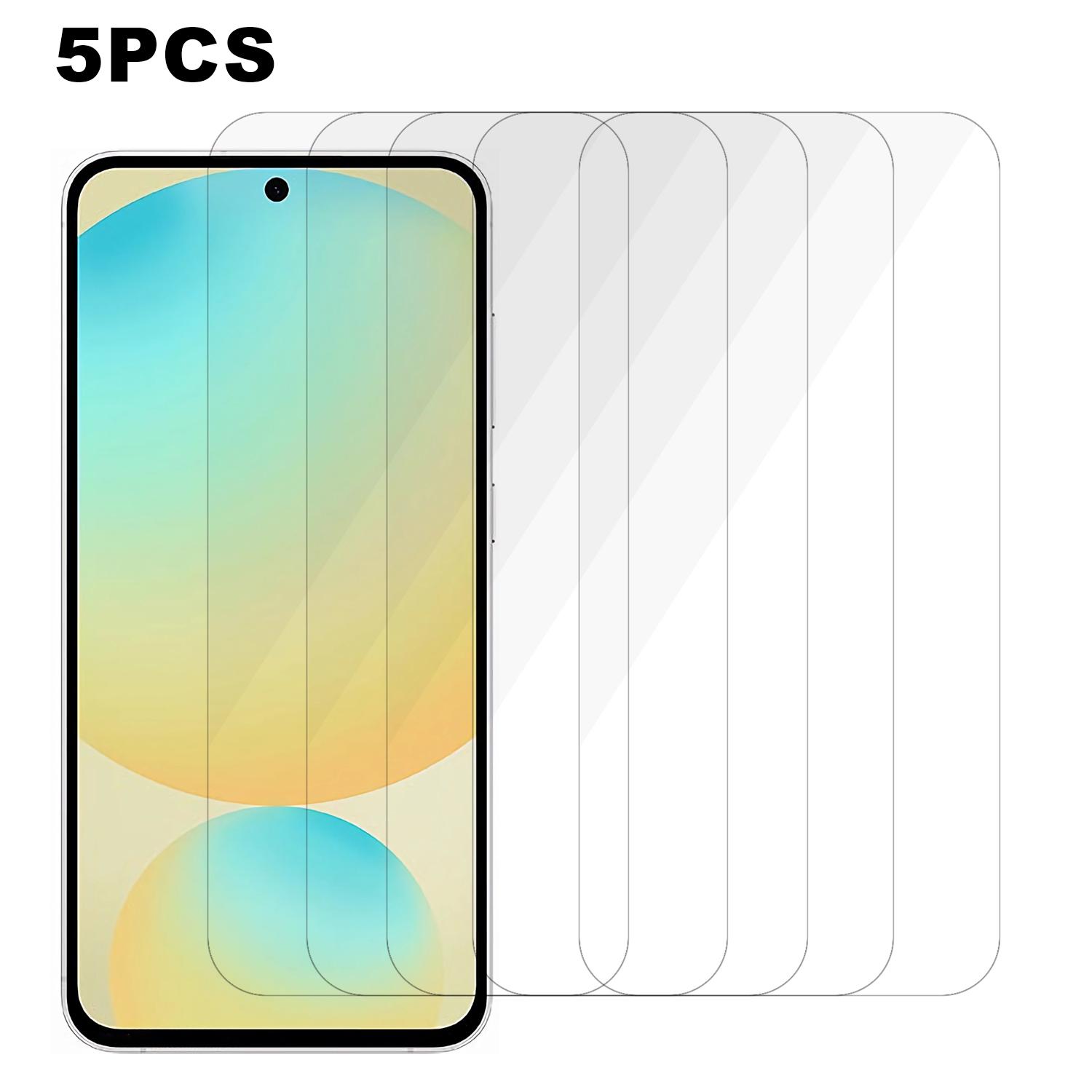 

5 шт. для Samsung Galaxy S25 FE Защитная пленка на передний экран 0,3 мм 2,5D Закаленное стекло Прозрачная пленка A