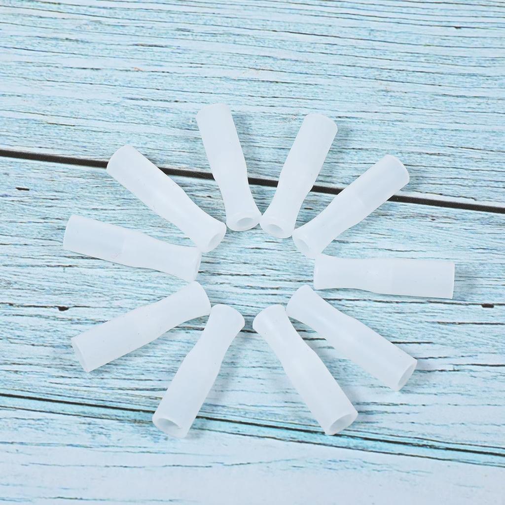 16 Pcs Silicone Straws Tips, Reble Food Grade Anti-Scald/Cold Straw Tip Covers Replacement Tips Fit for 1/4 Inch Wide(6 mm Out Diameter) Stainless