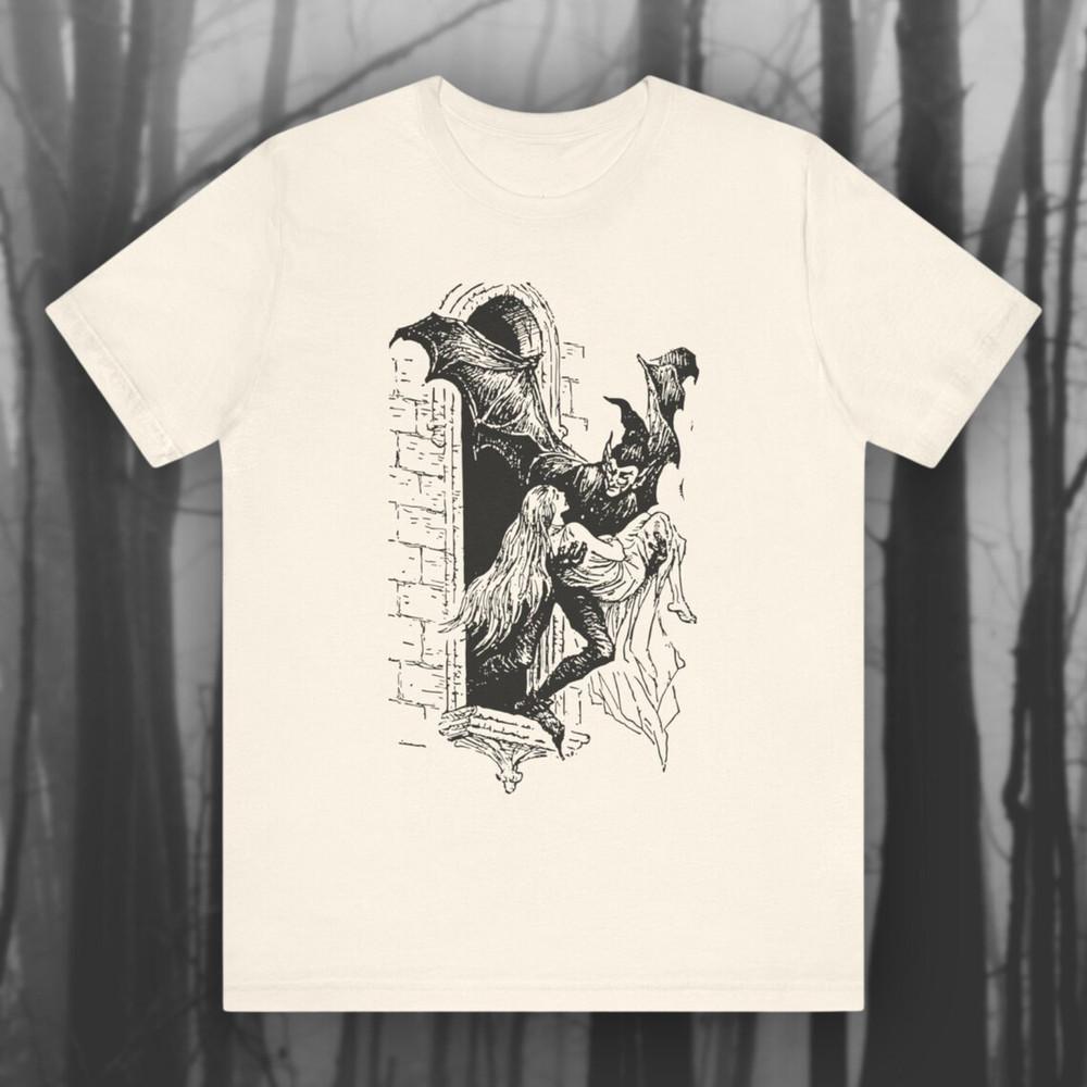 

Vintage Dracula Gothic Shirt Vampire T-shirt Creepy Art Goth Unisex tee Unisex T-Shirt XXXXL