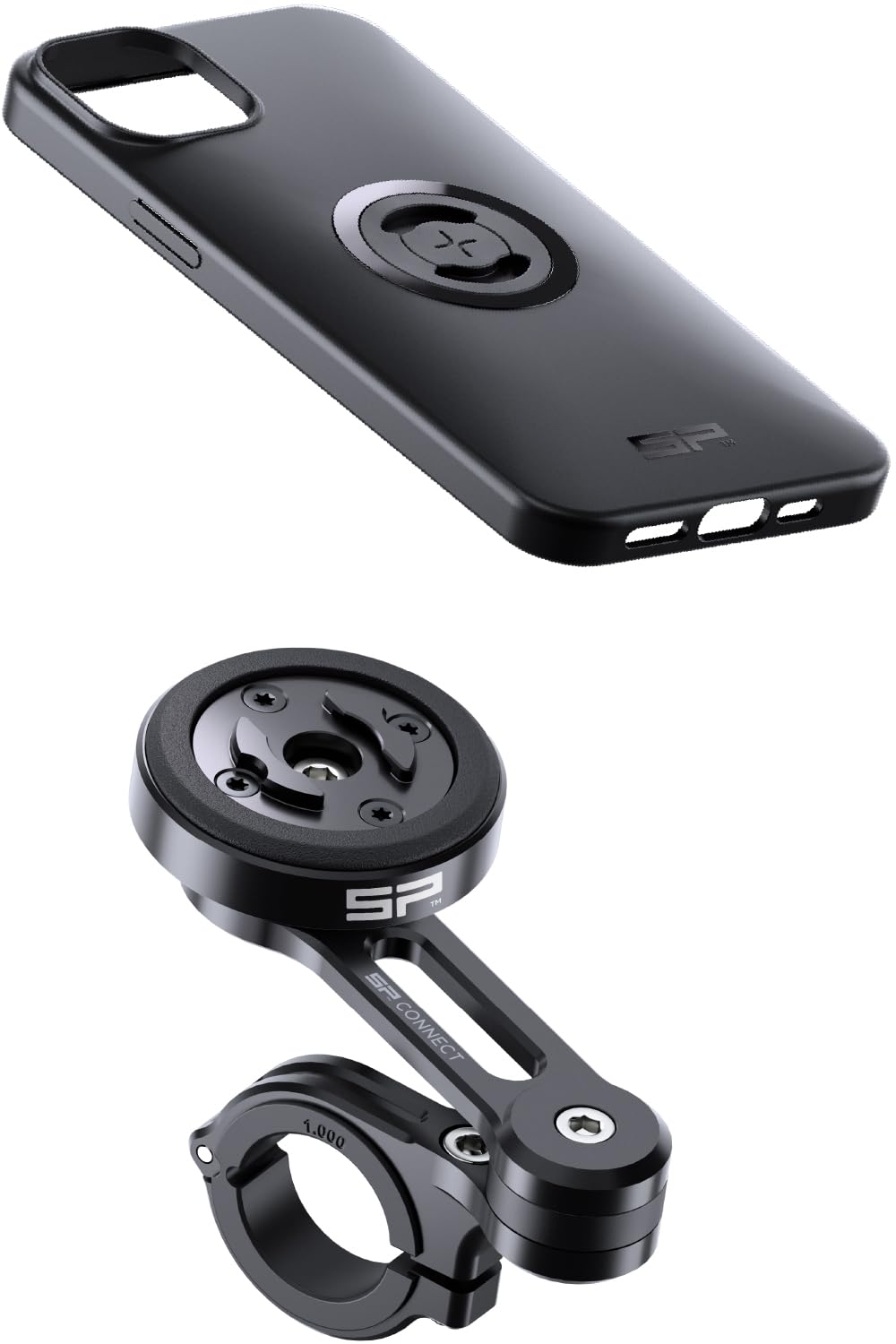 

SP Connect Daytona Motorcycle Smartphone Holder Vibration Absorption Phone Case + Moto Mount Pro + Anti-Vibration Module 3 Piece Set Moto Bundle