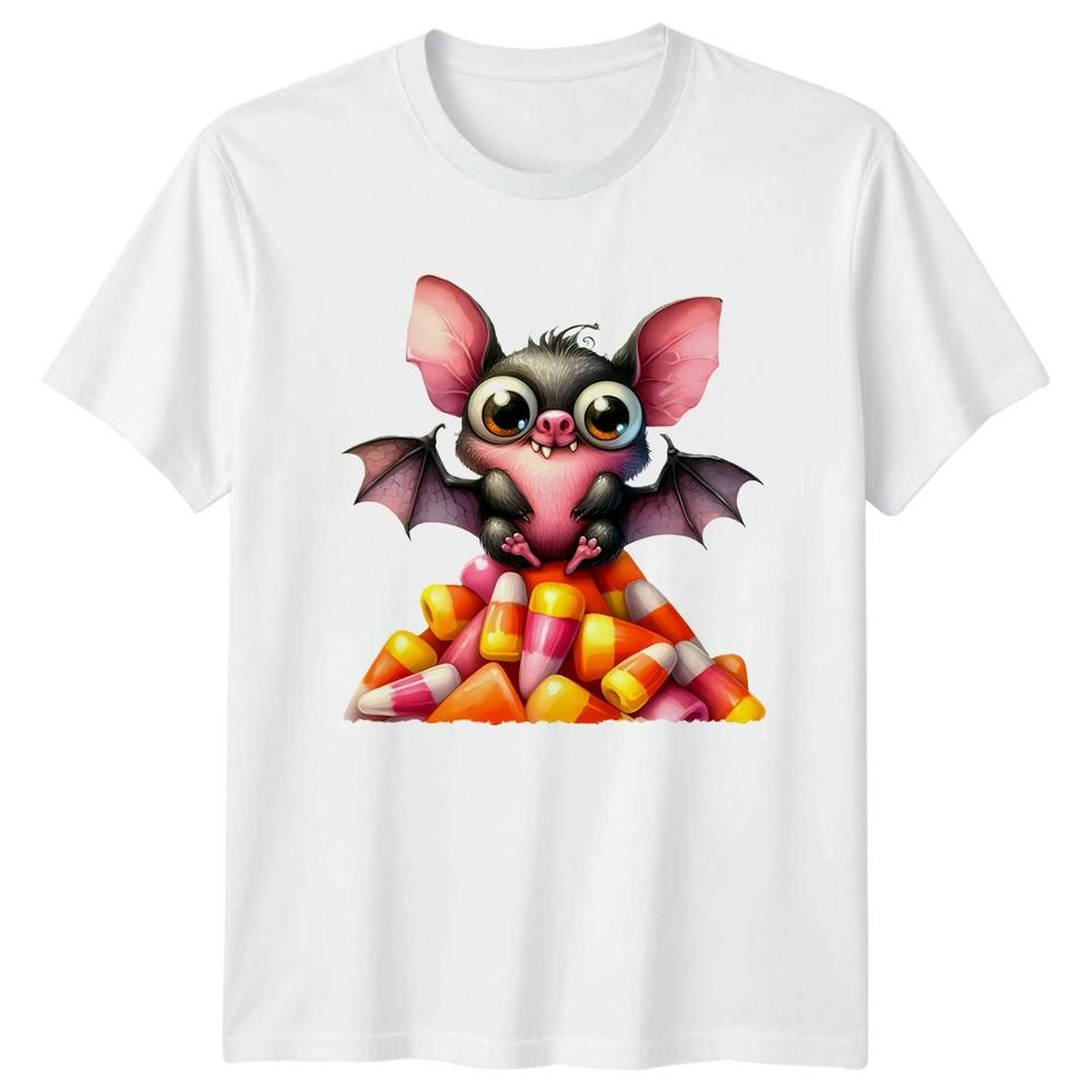 Cute Bat Candy Halloween Bats Unisexs TShirt Unisexs Tee Graphic Unisex Top S
