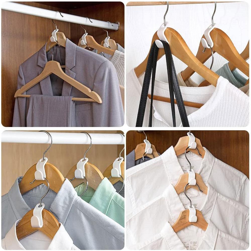 10Pcs Bundle 4 Colors Clothes Hanger Connector Hook Cascading Extender Clips Connection Hooks For Space Saving Outfit Hangers
