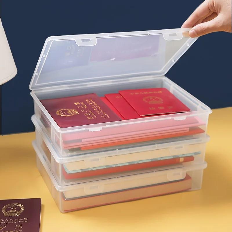 Document Organizer Organized Storage Box Simplicity Certificate File Container Dust Proof A4 Organizing Box Dropshipping