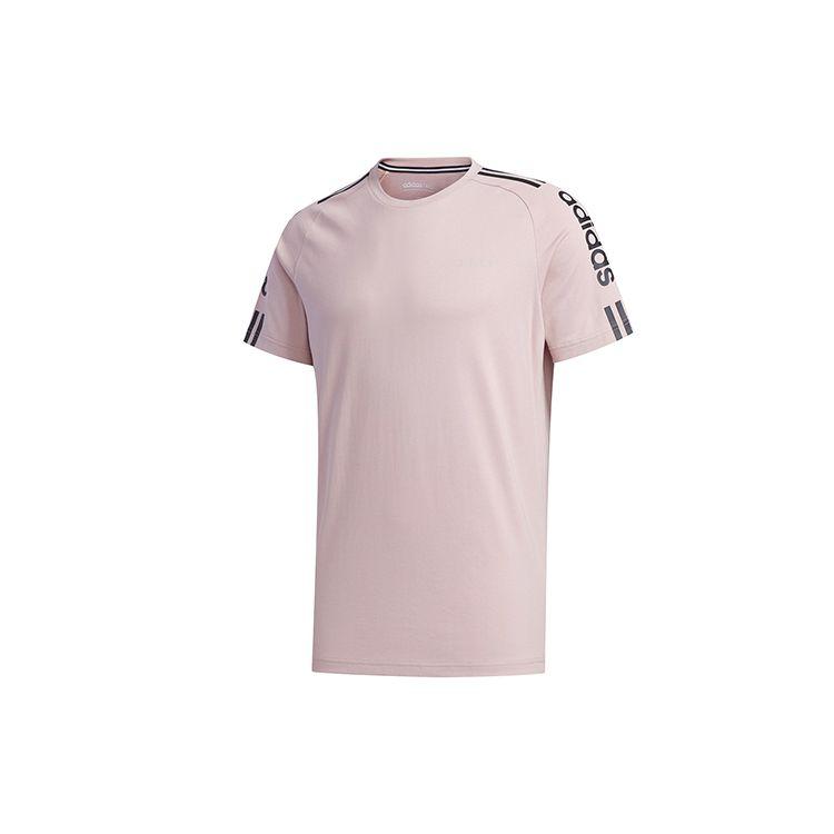

Adidas Neo Letter Print Sports T-Shirt Men Tops Pink FP7392