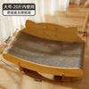 Large Cat Scratcher Lounge Chair With Sisal Rope Cover Sturdy Wooden Frame Scratch-Resistant Bed Adult Cats