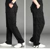 Spring and Autumn Men's Multi-Pocket Casual Pure Cotton Loose Straight-Leg Trousers