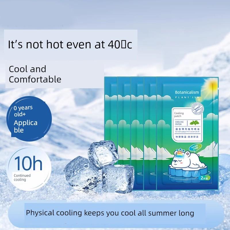 Cooling Patches for Physical Cooling, Ice Patches for Refreshing Summer Heat Relief, Summer Ice Compress Patches for Outdoor Activities and Military
