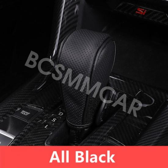 Car Gear Shift Cover Leather Gear Shift Cover for Car Shifter Interior Trim