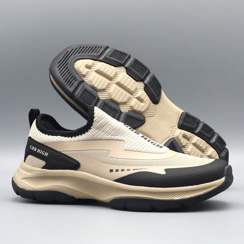 Fashion Men's shoes 2025 new lightweight, breathable, comfortable men's soft sole, anti slip, waterproof outdoor hiking casual shoes