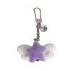 Fuzzy Flocking Star Keychain with Angel Wing Pendant Soft Stylish Fashionable Accessory For Phone Keys Bag Gift