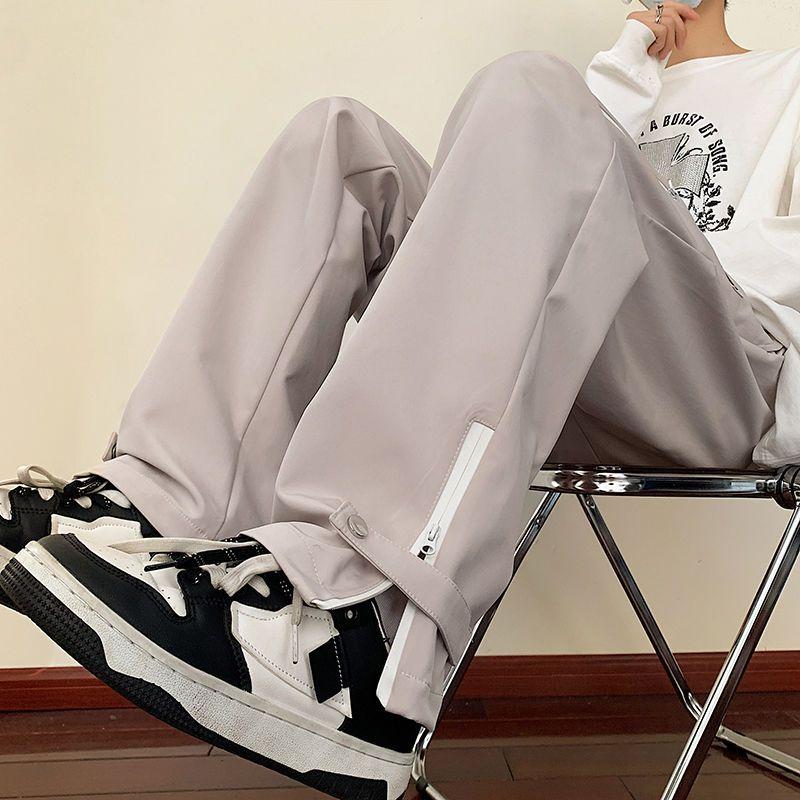 Punchingbukser Kvinnelige vår- og høstmodeller Vanntette, tynne, rette bukser Arbeidsbukser med brede ben i siden