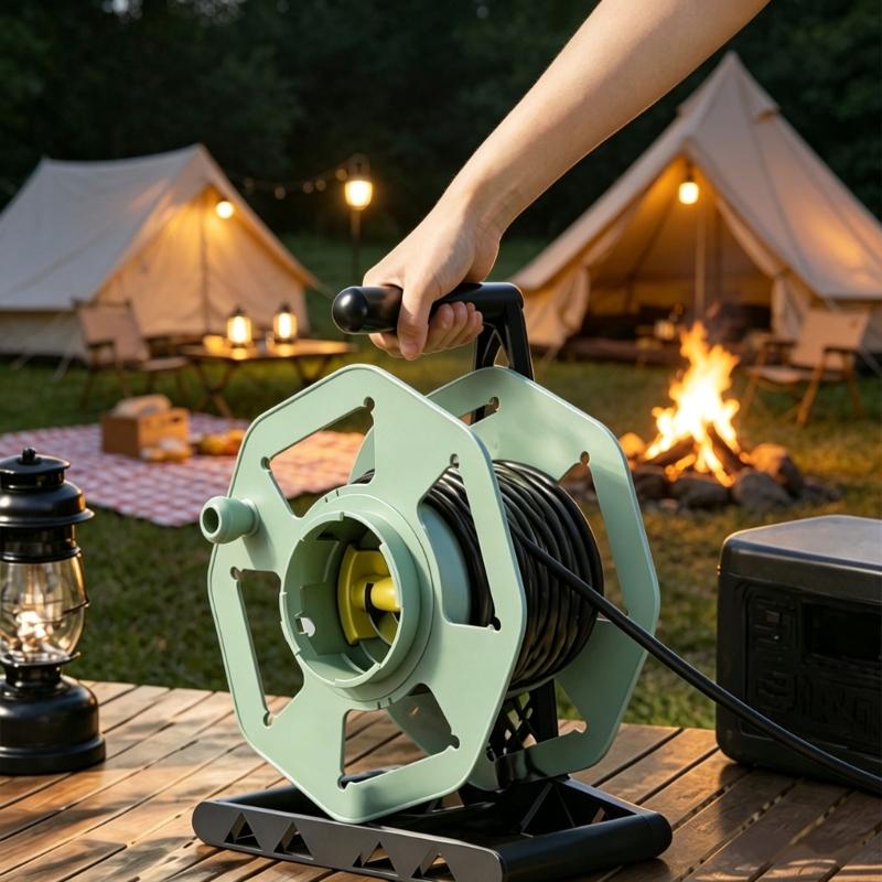 Cord Management Storage Reel Cable Organizing Reel Manual Wire Storage Organizers With Swivels Design