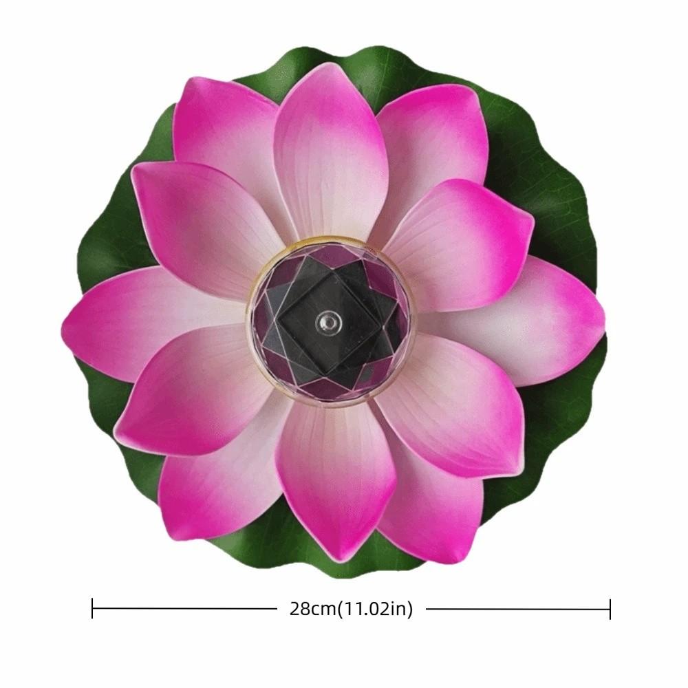 RGB Solar Floating Lotus Light Waterproof Lotus Night Lamp Decor Water Floating Lamp Pool