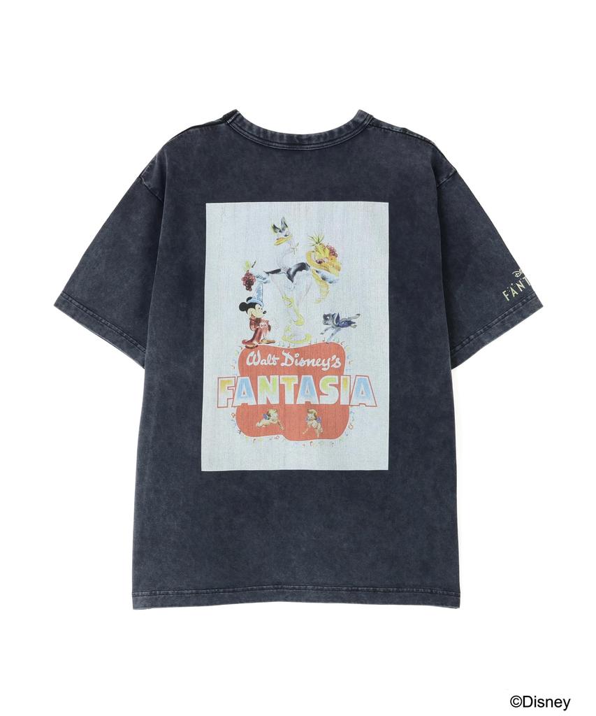 Avirex Collection FANTASIA MICKEY MOUSE FILM POSTER T-SHIRT, Men's XL, 410mm, Charcoal, 783-5234020