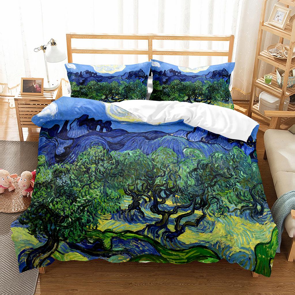 Polyester Comfortable Stylish Pattern Duvet Cover Set With Duvet Cover And Pillowcases King Queen Twin Sizes For All Ages
