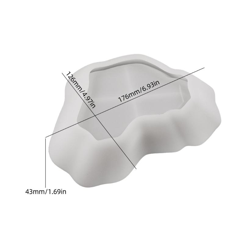 Molde de Silicone Artístico de Forma Irregular Molde para Tigela Feita à Mão Adequado para Entusiastas Criarem Tigelas e Bandejas de Resina