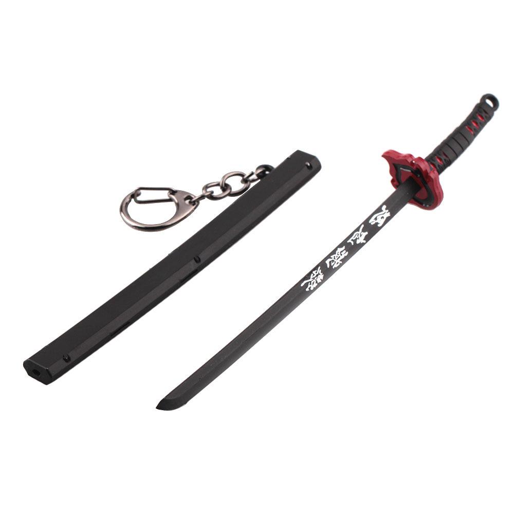 Anime Sword Shape Keychain Cartoon Blade of Ghost Keyring Model Cosplay Jewelry Accessories