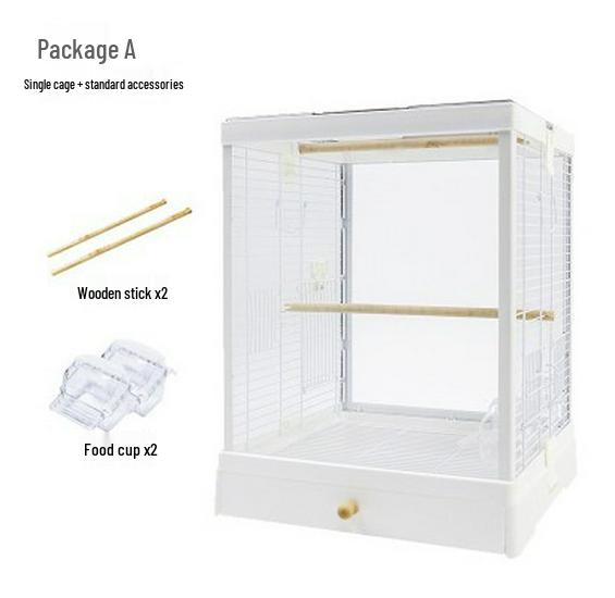 

Панорамная стеклянная клетка для птиц Dayang B4001 для волнистых попугайчиков и корелл