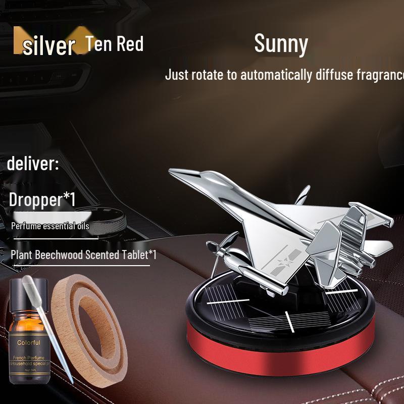 Solar Car Air Freshener & Odor Eliminator: High-End Rotating Ornament for Men's Car Interiors