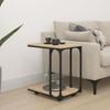 VidaXL Side Table On Wheels Sonoma Oak 50x35x55.5 Cm 825808