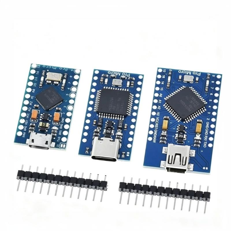 Pro Micro Atmega32U4 5V 16Mhz Replace Atmega328 For Pro Mini With 2 Row Pin Header Mini Usb Interface
