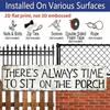 2D Flat, 1pc, "There'S Always Time To Sit on The Porch " Metal Sign, Aluminum Decorative Sign, Novelty Street Sign, Home Decor, Room Decor, Wall
