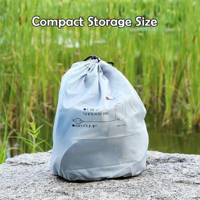 Saco de água recipiente de água dobrável 12l/20l portátil saco de chuveiro de acampamento saco de água com bomba de ar