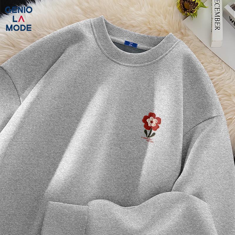 GENIOLAMODE Men's Winter Fleece-Lined Crewneck Sweatshirt